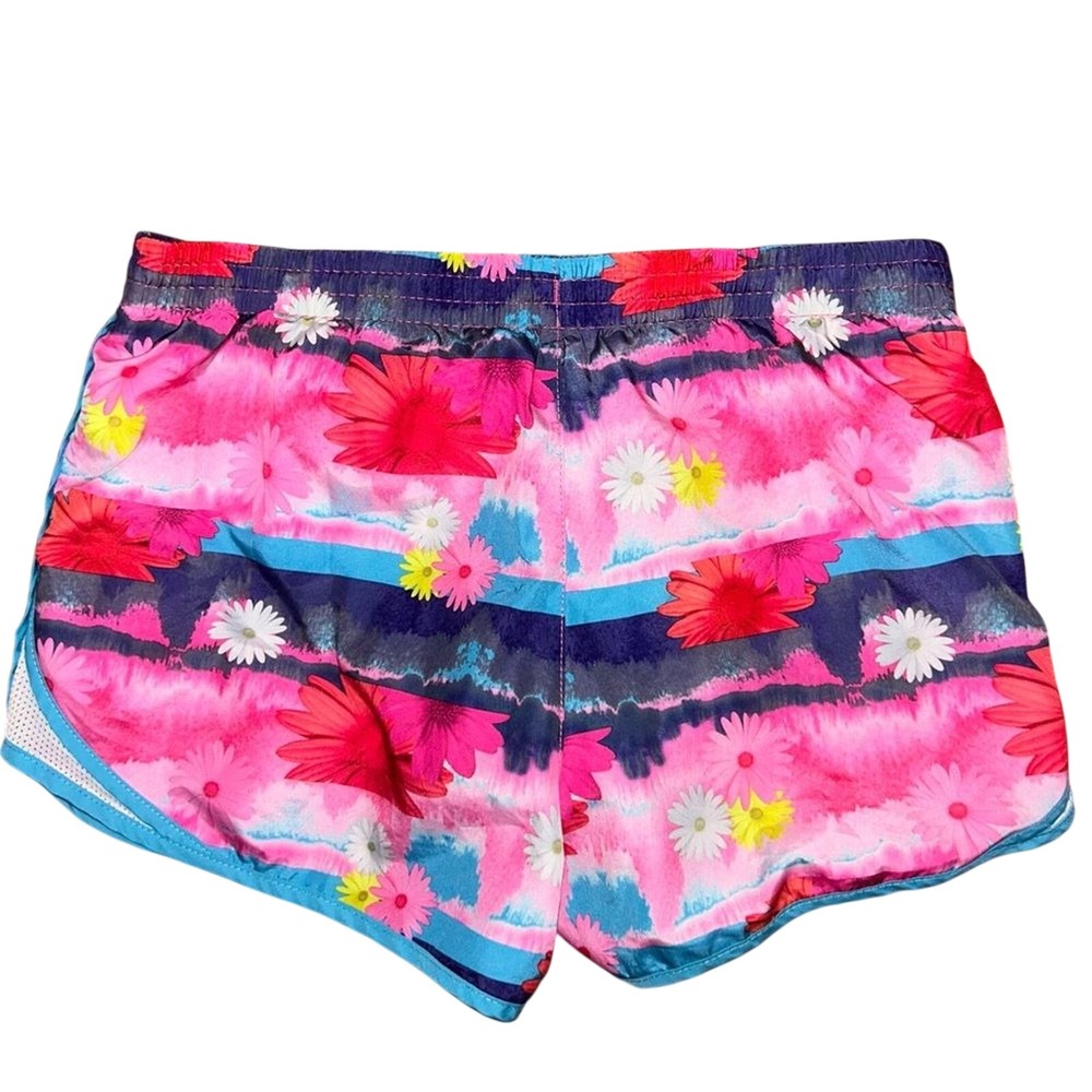 Puma Pink Athletic Floral Shorts Size Medium - Picture 2 of 7